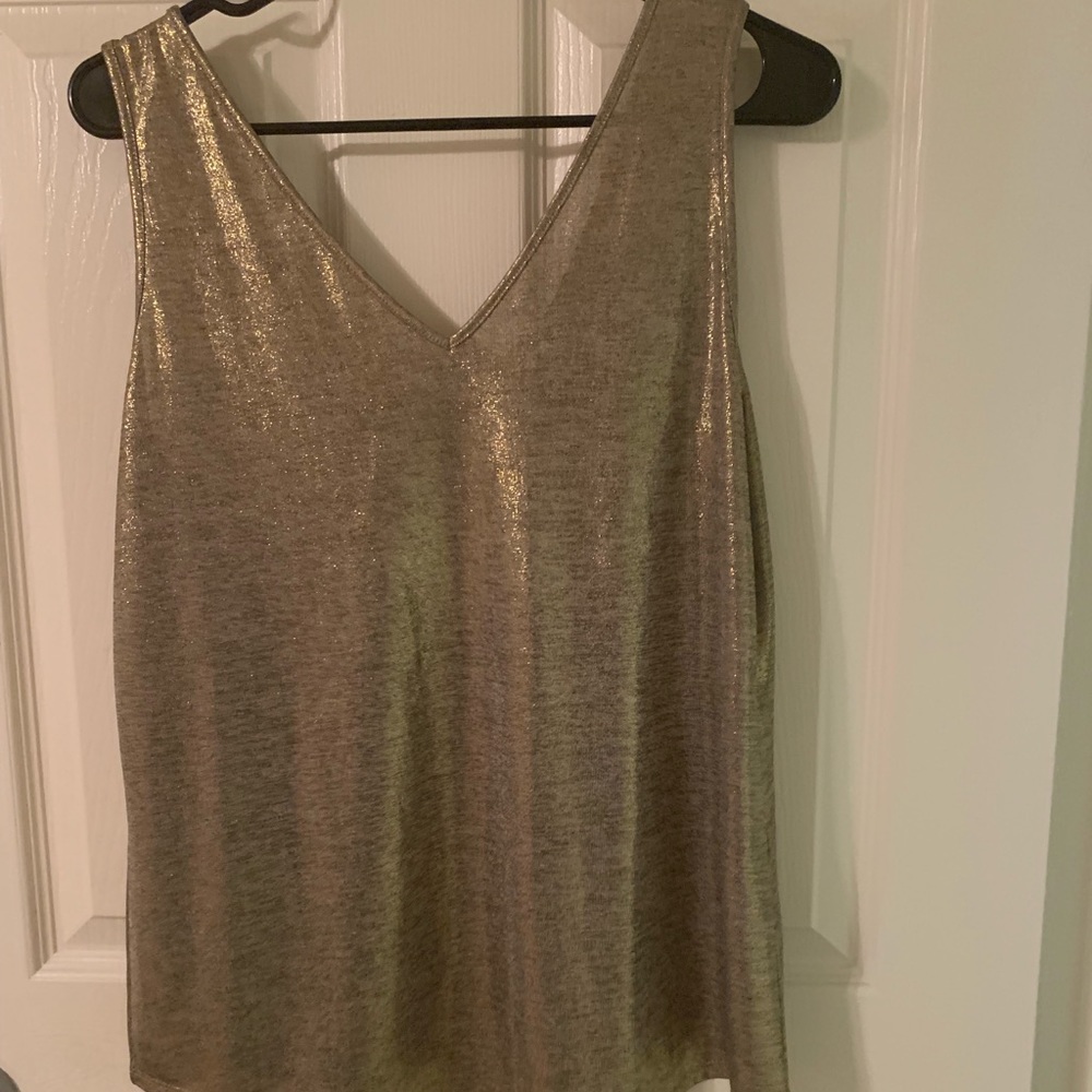 White House Black Market Gold tank top